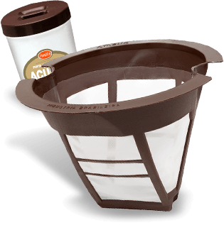 Pote de açucar e coador de café